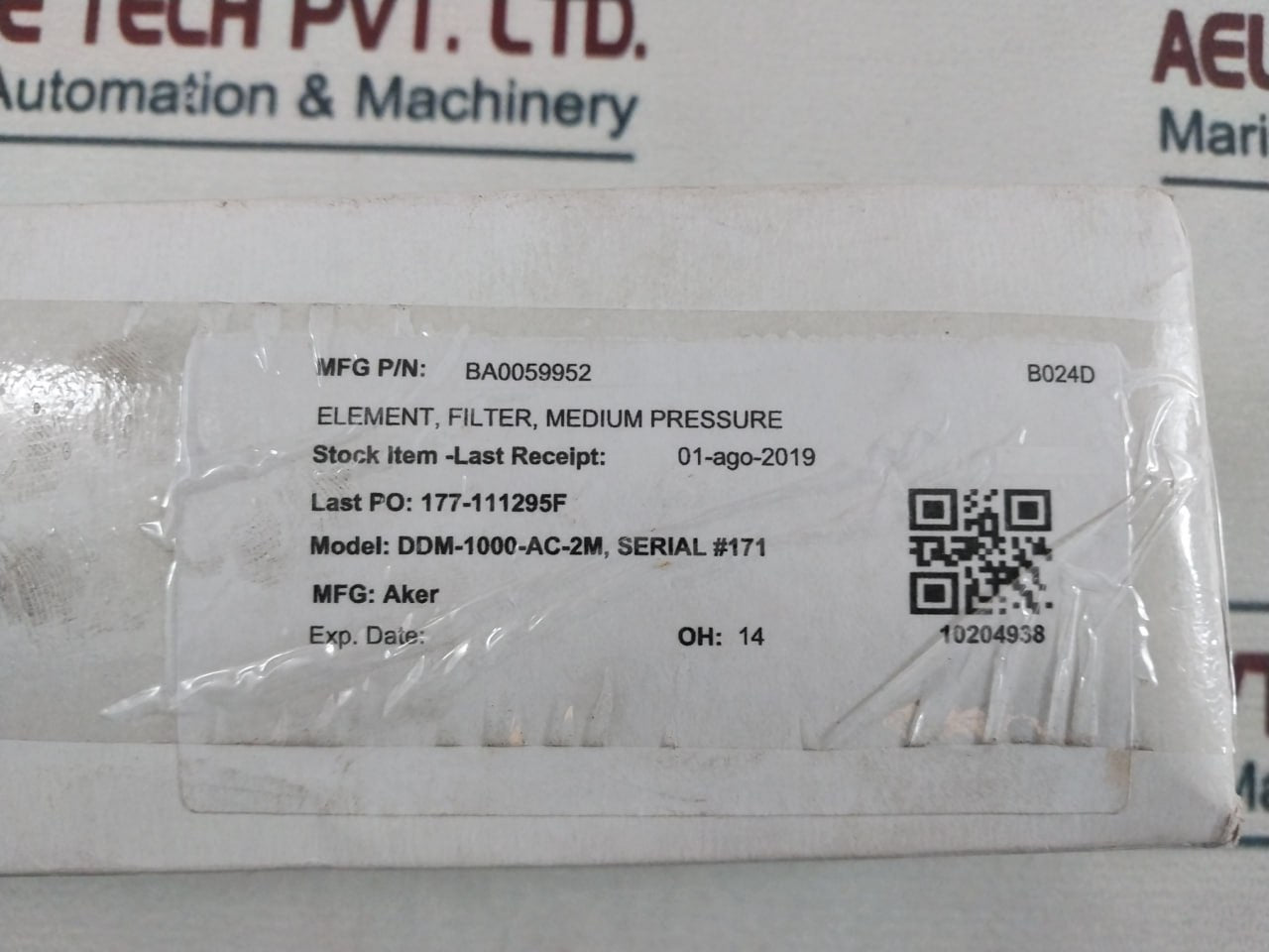 Mhwirth Ba0059952 Ddm-1000-ac-2M Filter Element