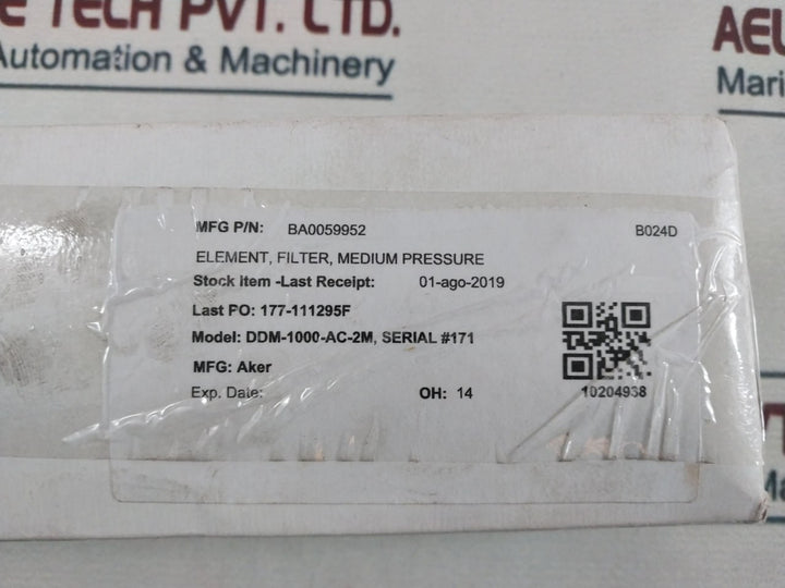 Mhwirth Ba0059952 Ddm-1000-ac-2M Filter Element