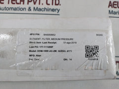 Mhwirth Ba0059952 Ddm-1000-ac-2M Filter Element