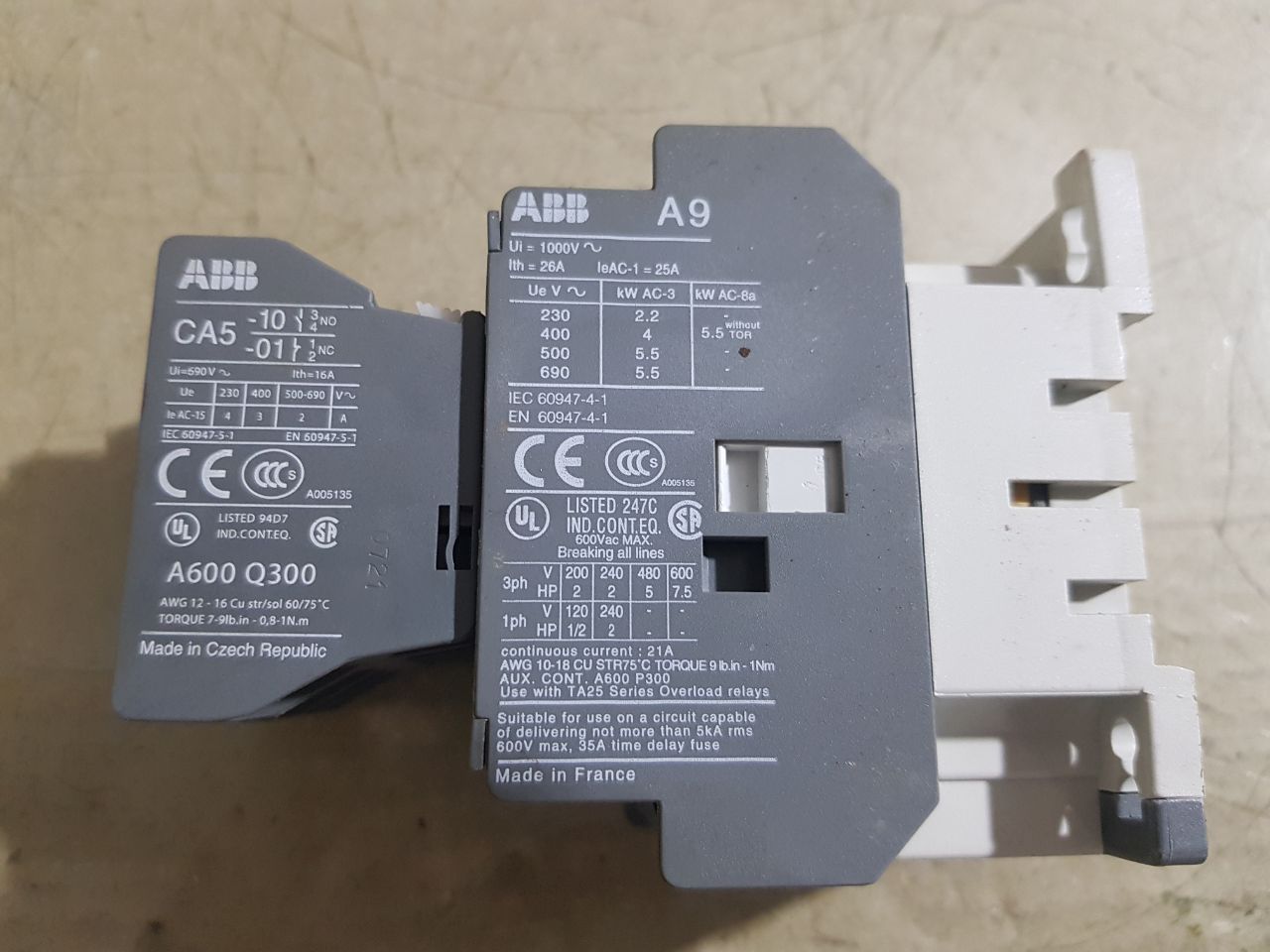 Abb Ca5-10 Auxiliary Contact Block 21A