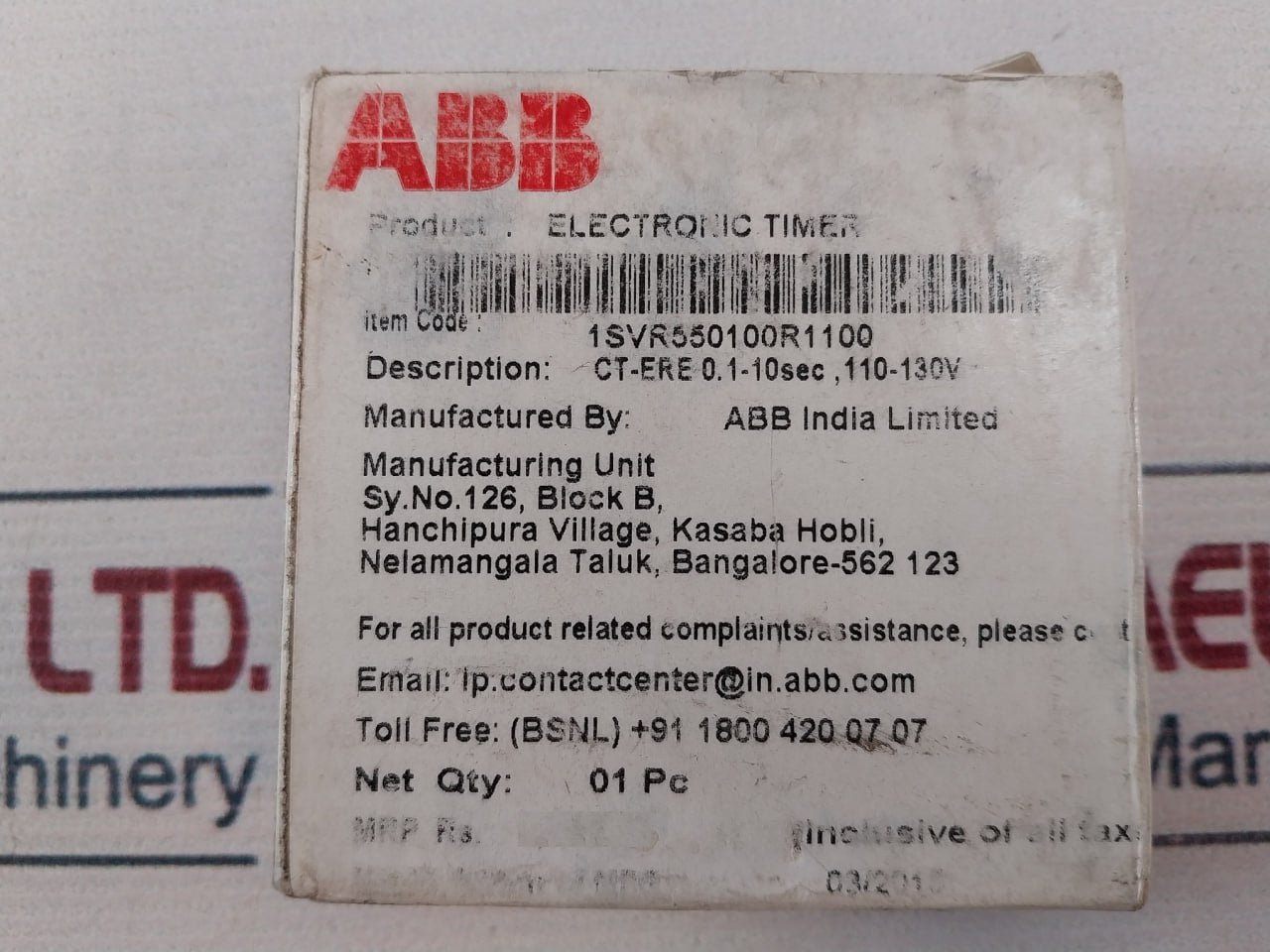 Abb Ct-ere Time Relay