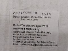 Schneider Electric Ezc 250H Circuit Breaker Thermal-magnetic
