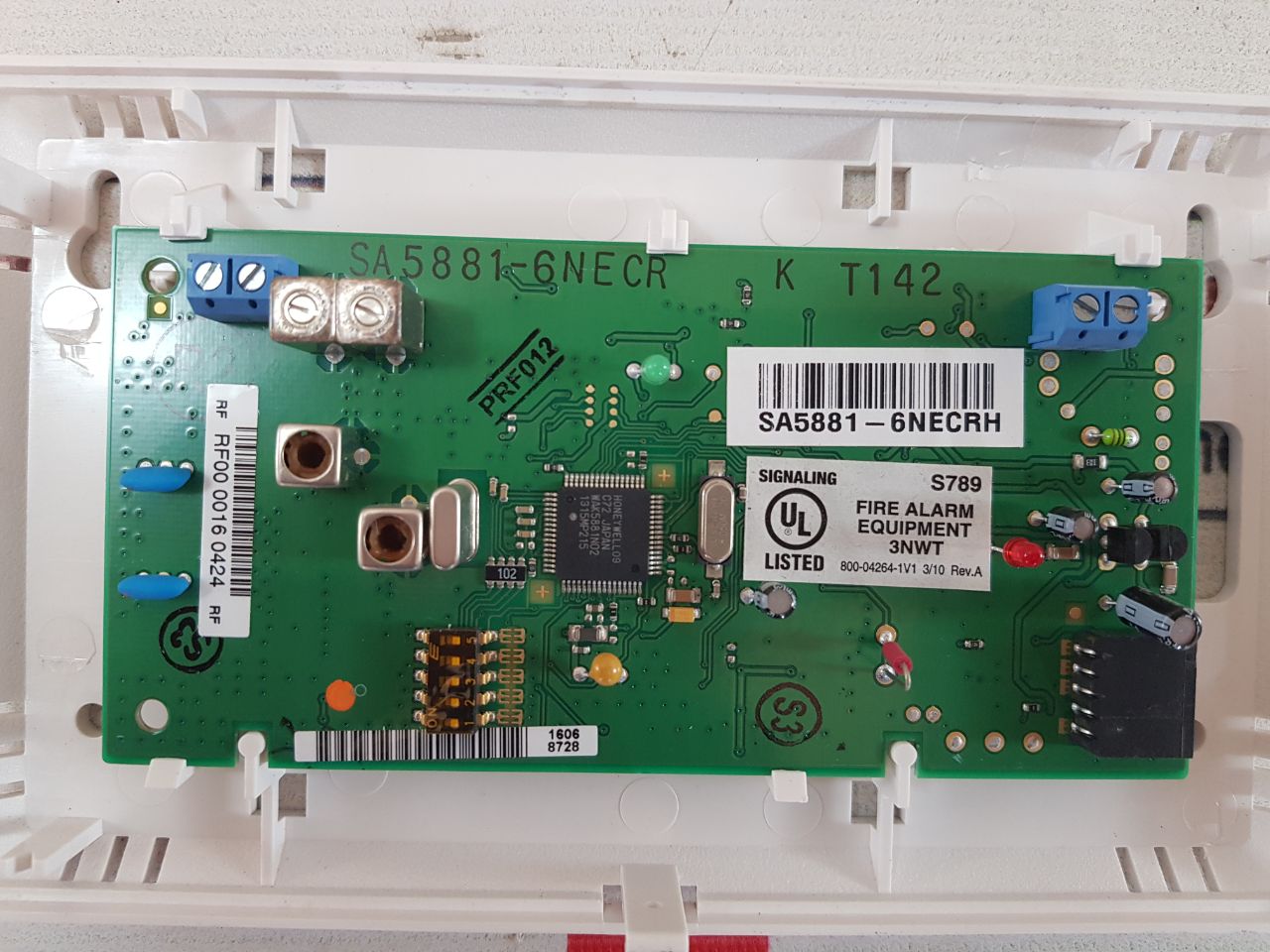 Honeywell Sa5881-6Necr Wireless Receiver Rev A