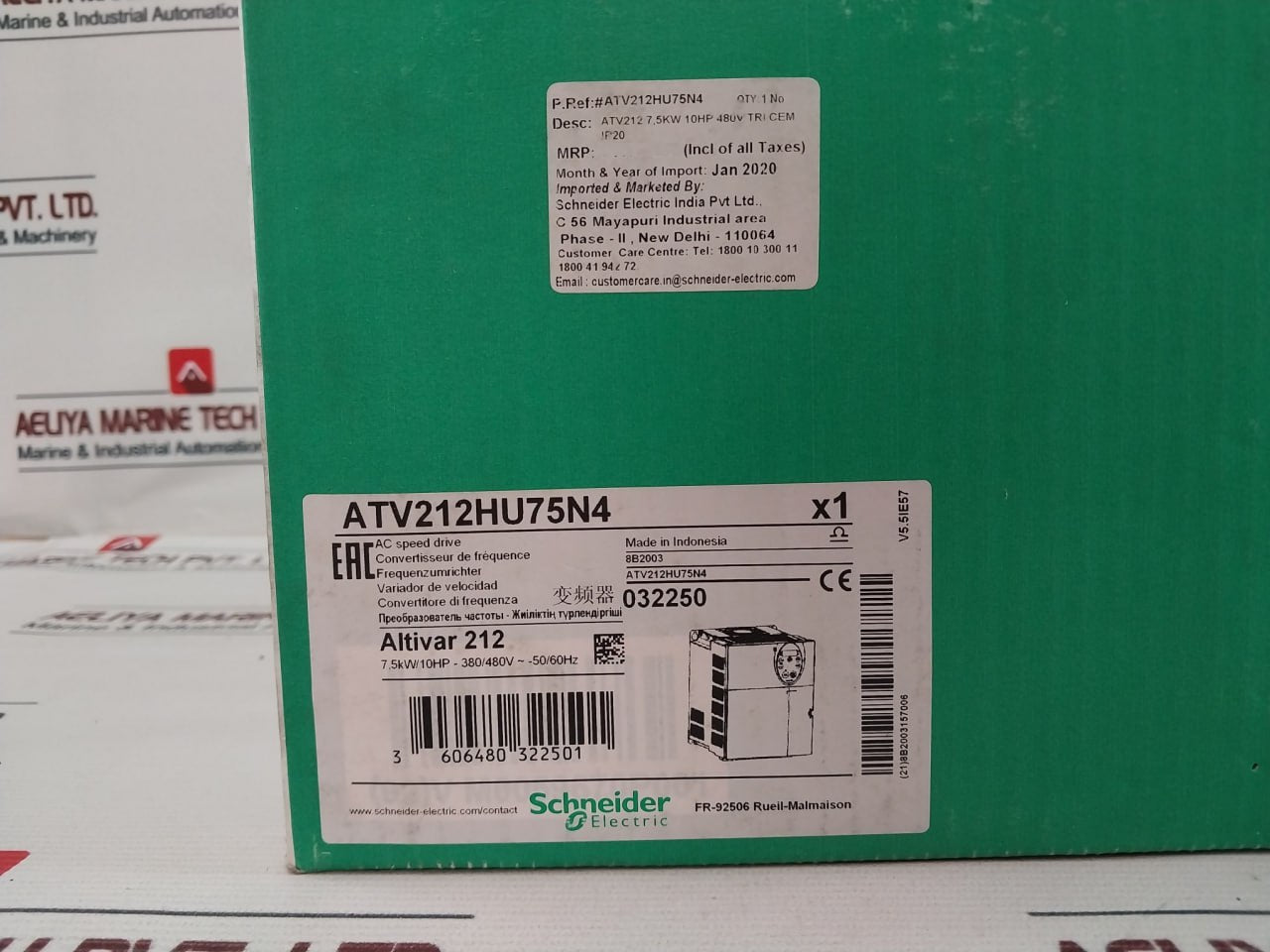 Schneider Electric Atv212Hu75N4 Ac Speed Drive