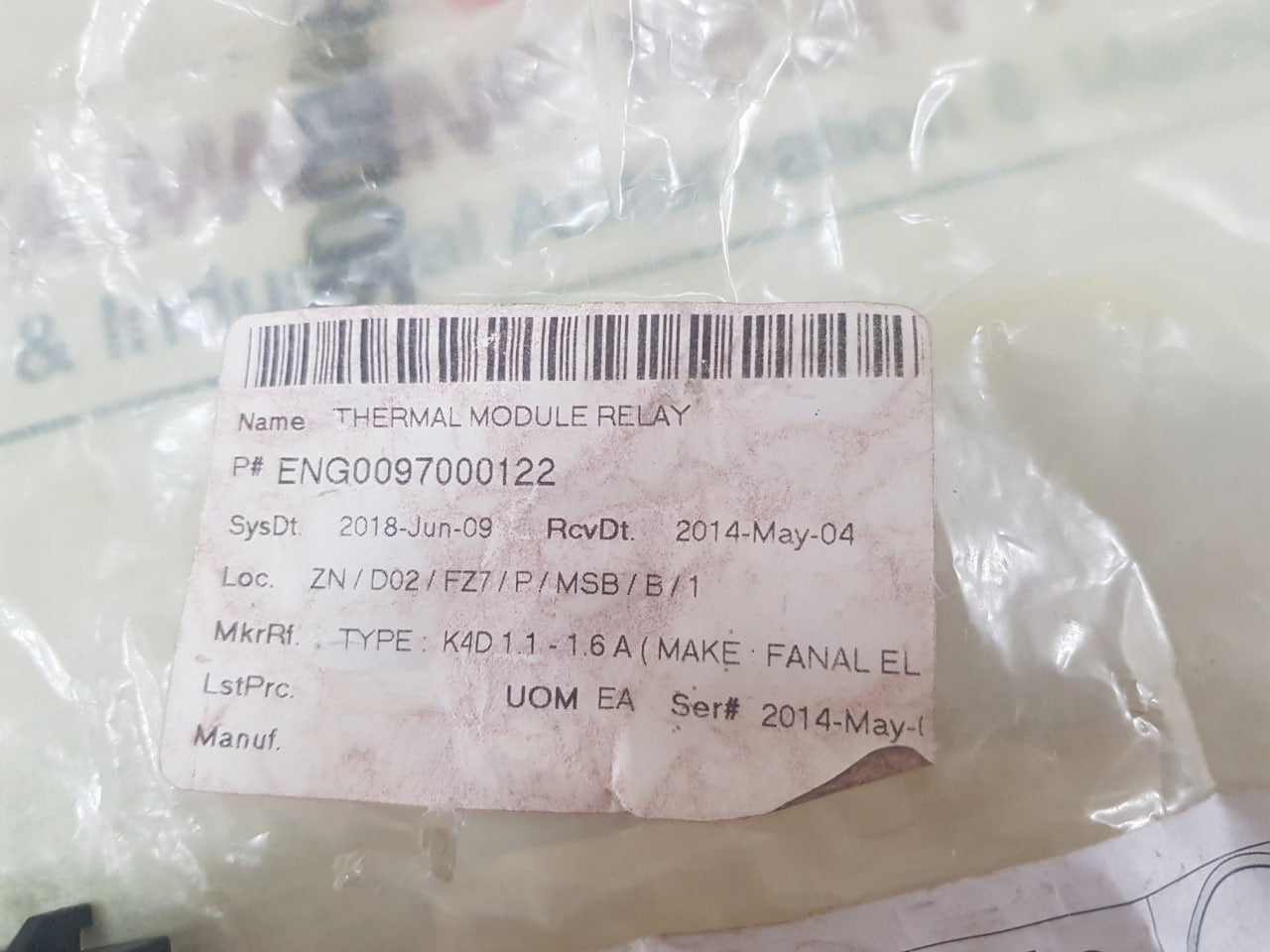 Iskra Br6-1.9 Thermal Module/Overload Relay