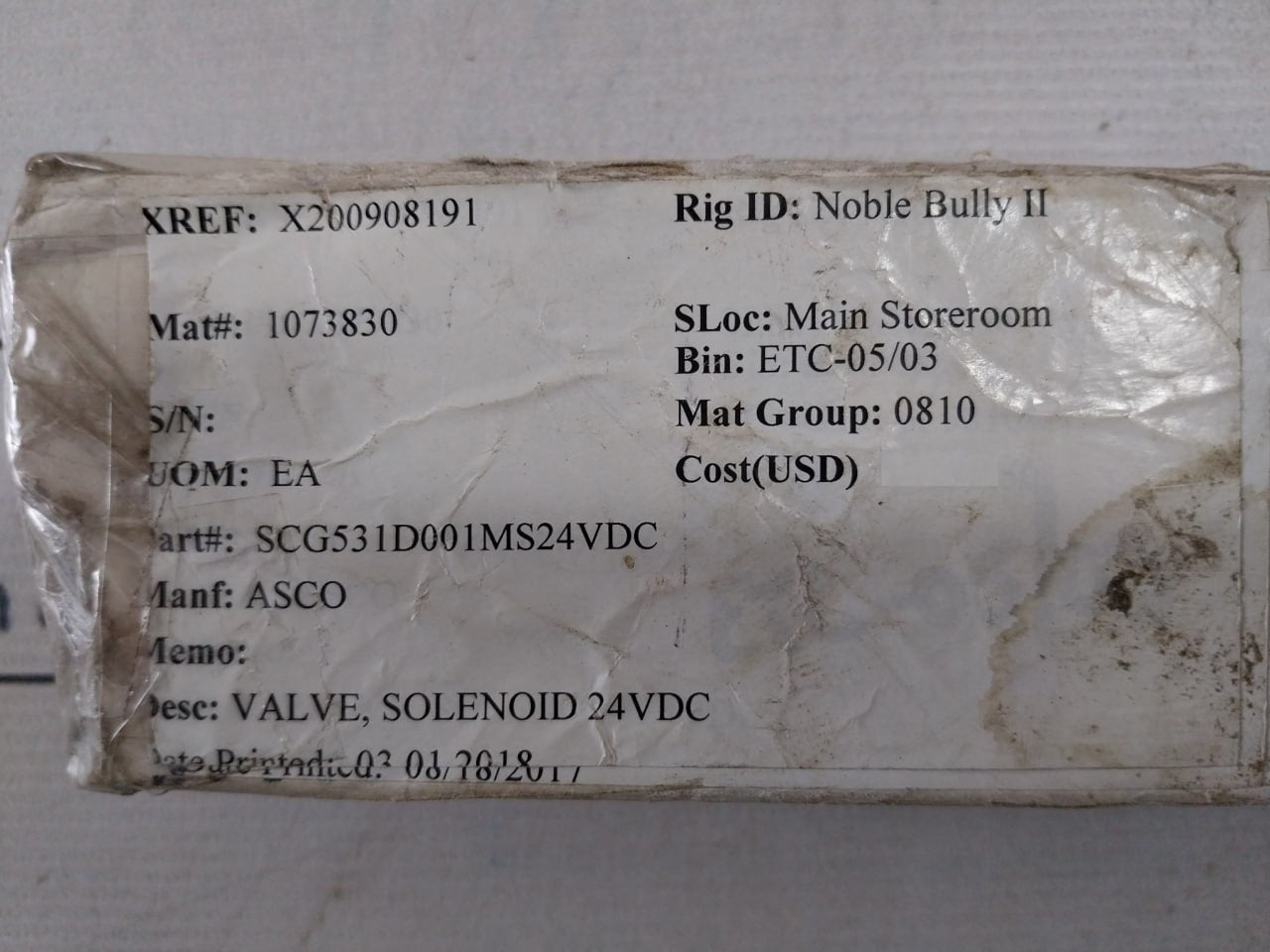 Asco G531C001Ms Solenoid Valve