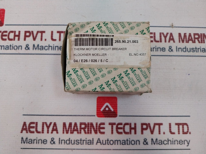 Klockner Moeller Pkzm0-2,5 Motor Protective Switch