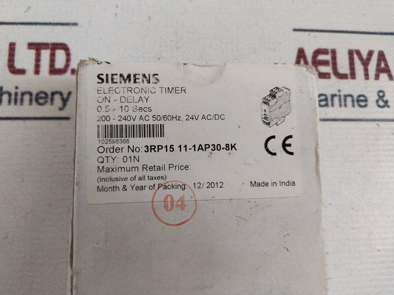 Siemens 3Rp1511-1Ap30 Timing Relay 24V Ac/Dc
