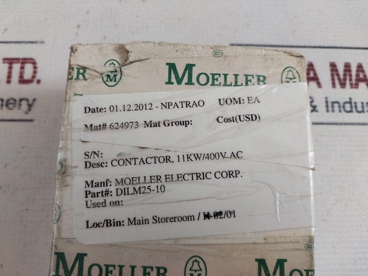 Moeller Dil M 25-10 Contactor 60Hz