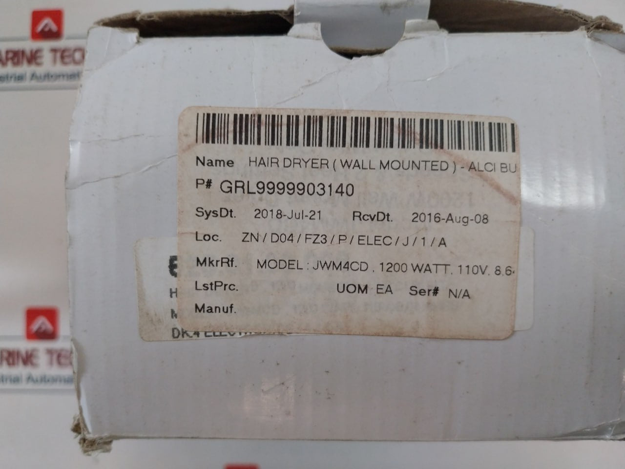 Jerdon Jwm4Cd Wall-mount Hair Dryer