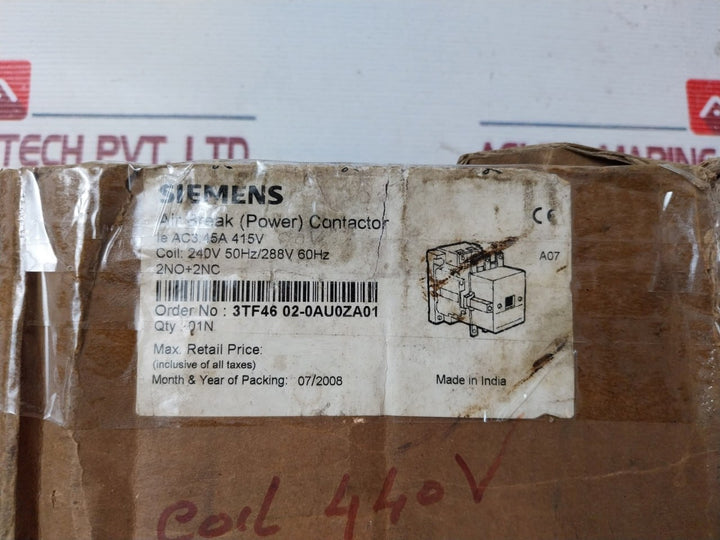 Siemens 3Tf46 Air Break (Power) Contactor