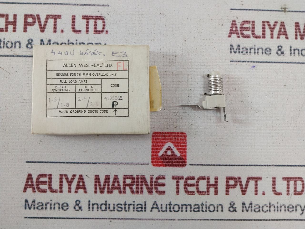 Lot of 3x Allen West-eac Olspr Heaters Overload Unit