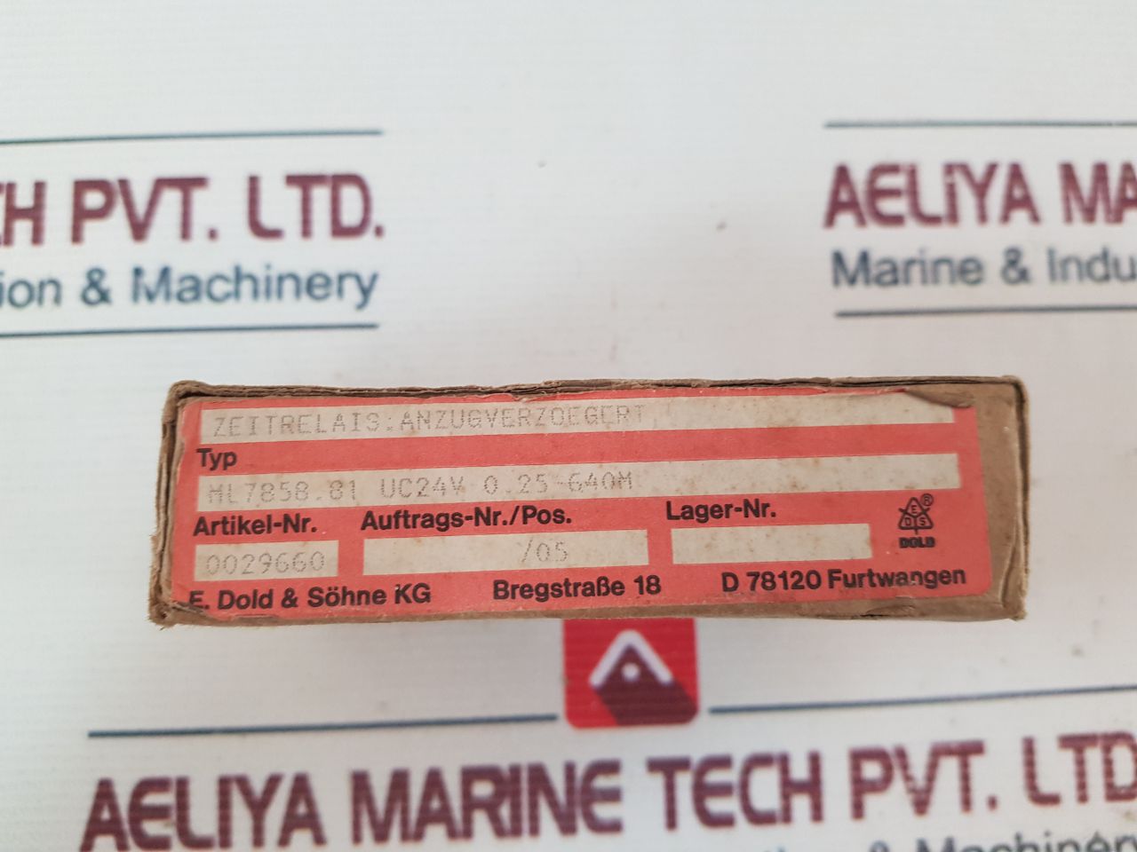 E.Dold U. Sohne Ml 7858.81 Time Relay Supply Delayed