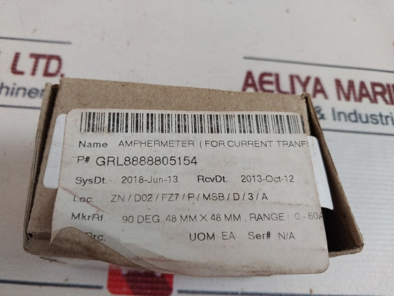 Crompton E242-75Ag-spec Din Standard Panel Meter 0/60A