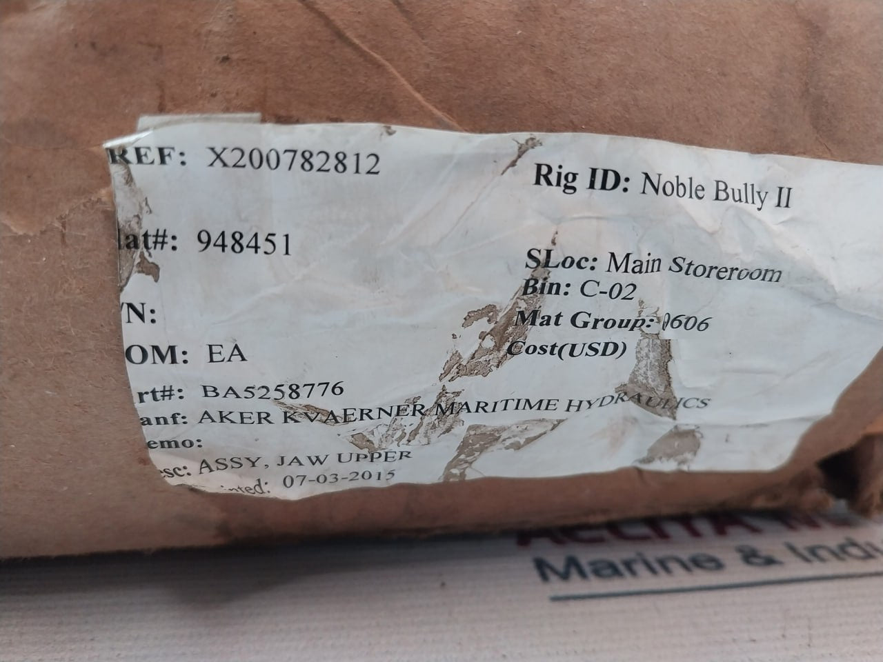 Aker Kvaerner Ba 5258776 Ball Runner Block