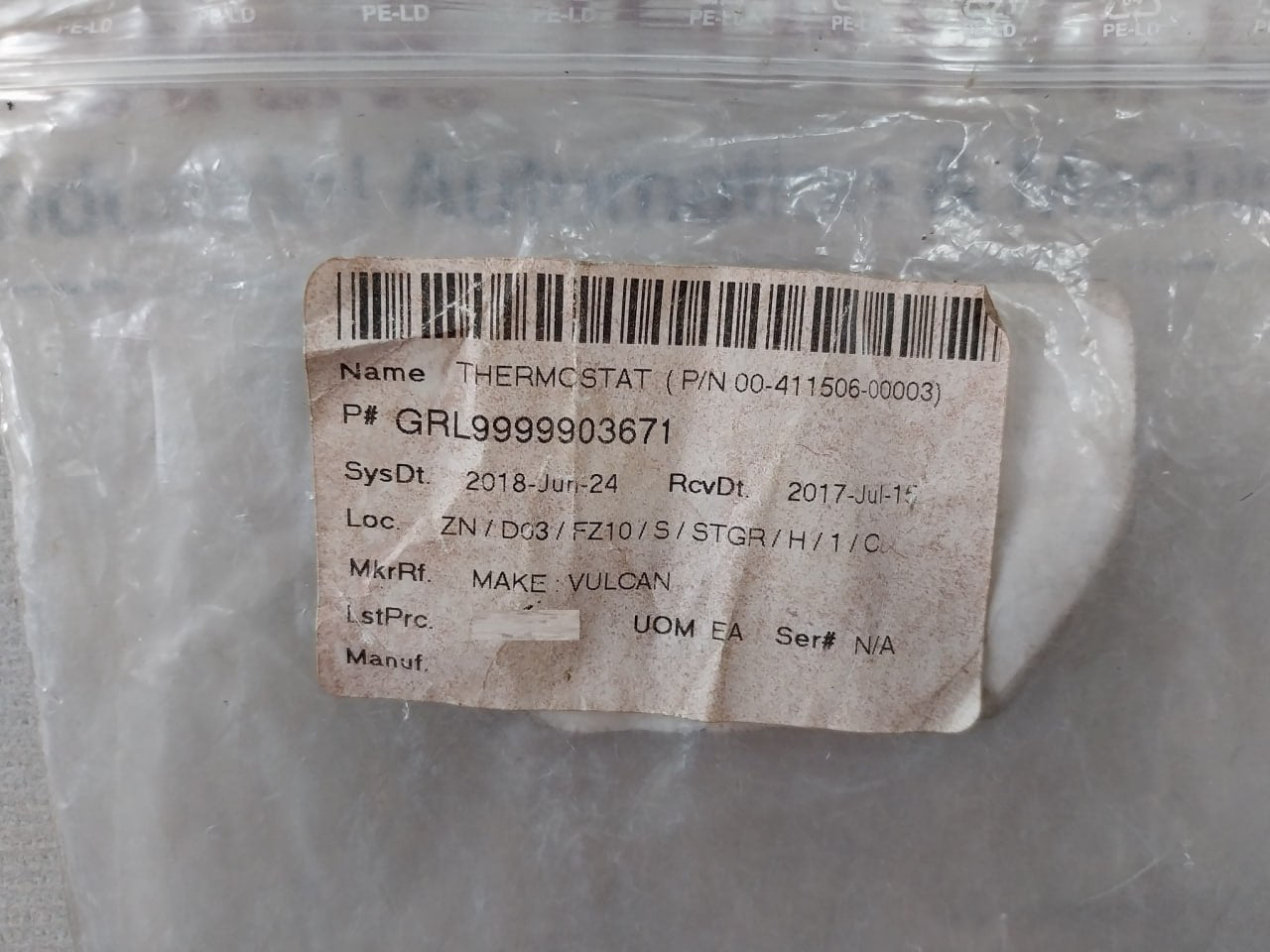 Robertshaw Kx-112-60 Thermostat 00-411506-00003 Mt 500°F