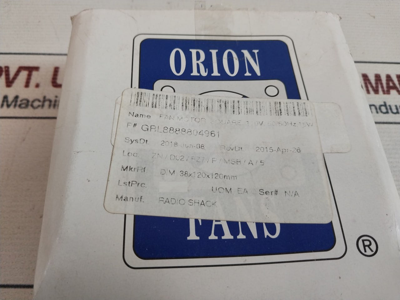 Orion Fans Oa109Ap-11-1 Tb (20) Cooling Fan