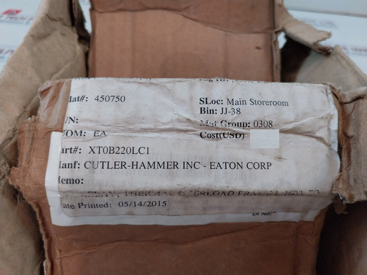 Eaton Xtob0220Lc1 Overload Relay 160-220 A