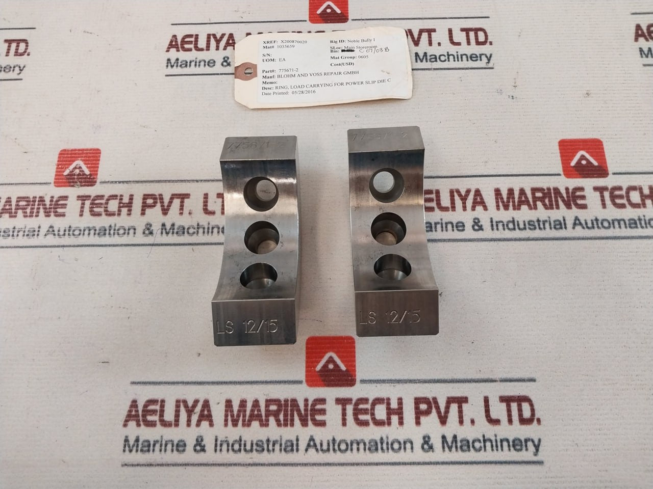 Blohm And Voss 775671-2 Load Carrying For Power Slip Die C Ring