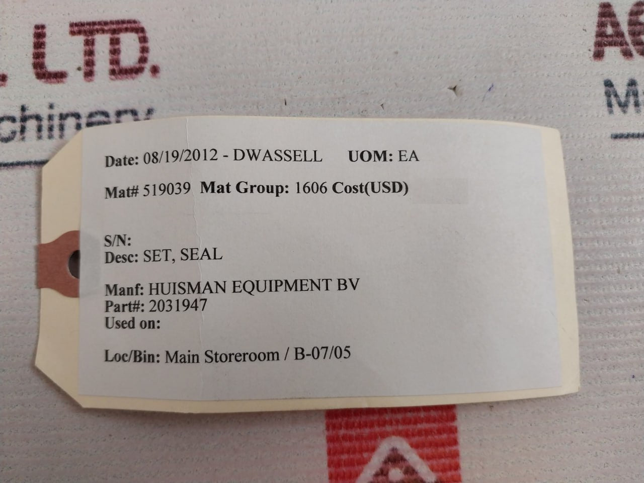 Huisman 2031947 Seal Set