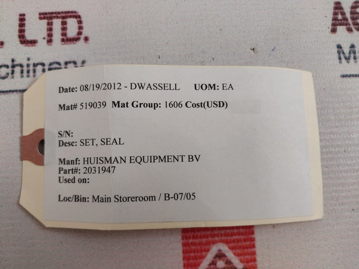 Huisman 2031947 Seal Set
