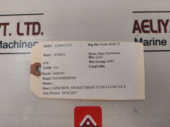 Lot Of 10X Oceaneering 0468191 Socket Head Cap Screw 1/2 In-13 Unc-2A X