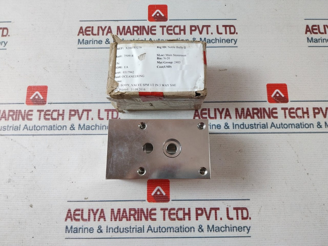 Oceaneering 0317942 Body Valve Spm 1/2 In 3 Way Sae