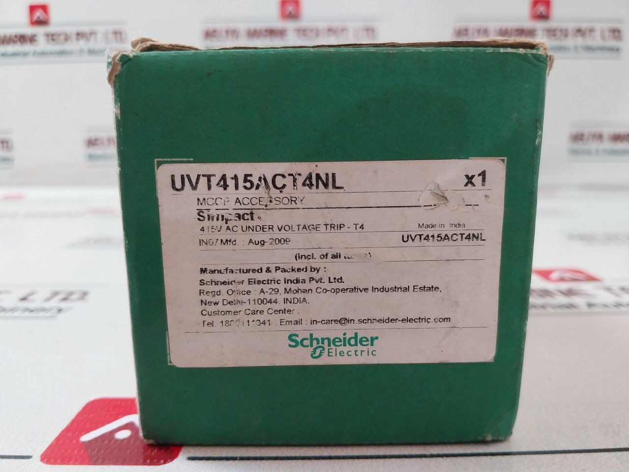 Schneider Electric Uvt415Act4Nl Under Voltage Trip-t4 415V Ac