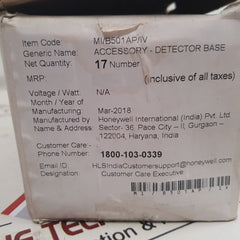Honeywell Mi-b501Ap-iv Detector Base Mn I-2Sba-0001