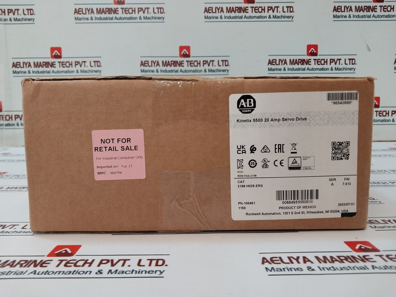 Sealed Pack Allen-bradley 2198-h025-ers Kinetix 5500 20 Amp Servo Drive Ser A