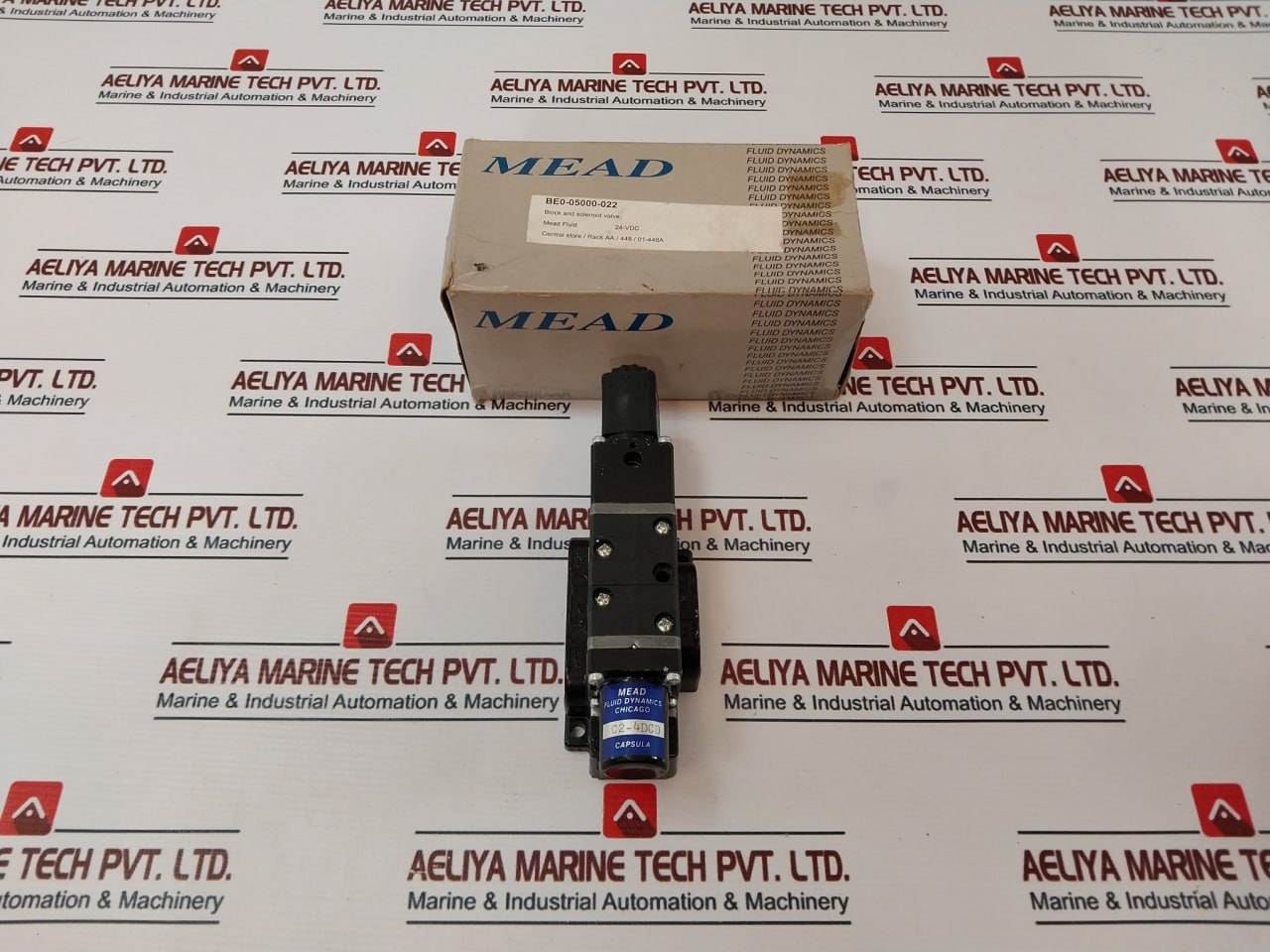 Mead Fluid Dynamics C2-4Dcd Block And Solenoid Valve 24Vdc 6.5W