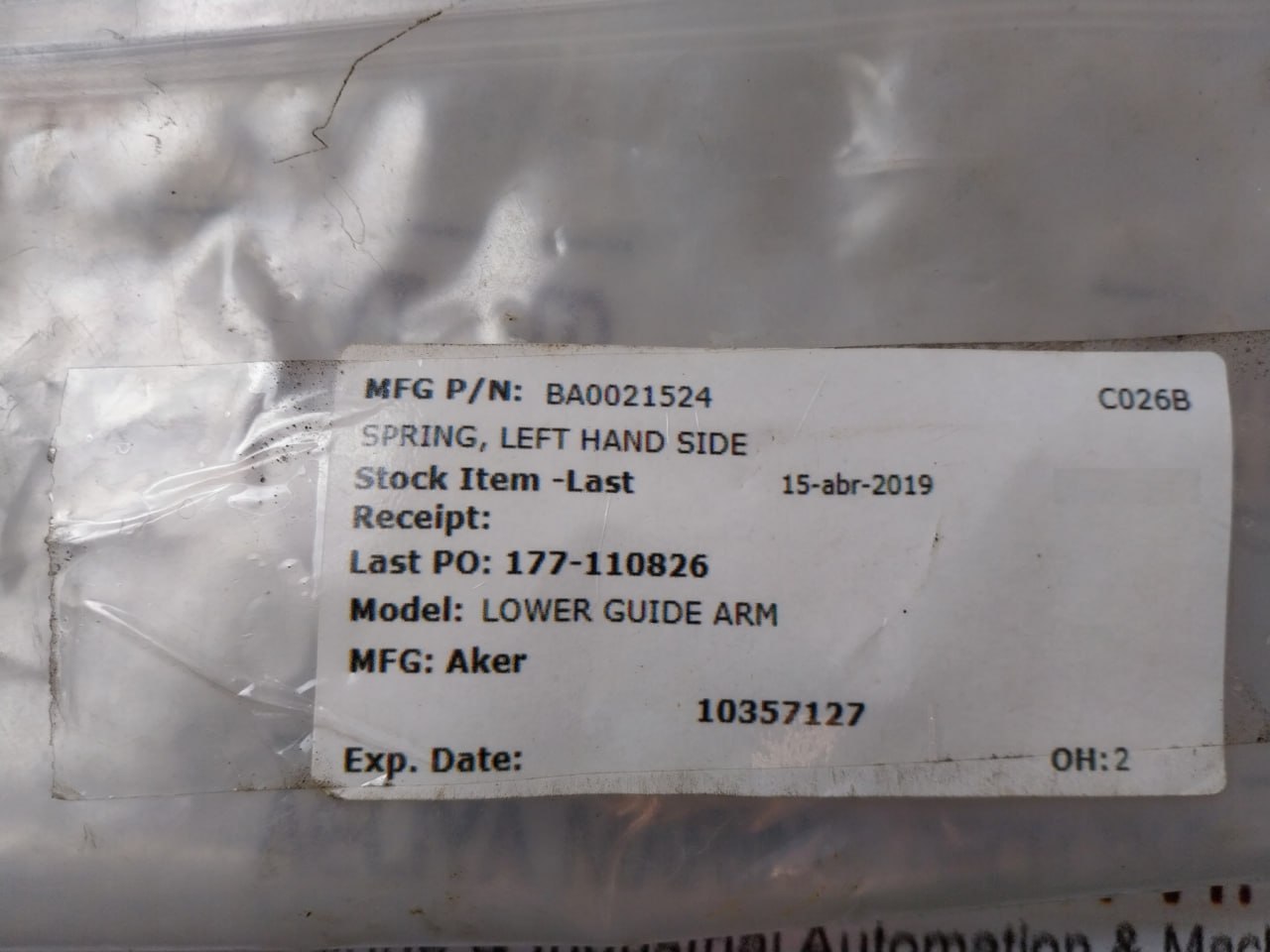 Aker Torsion Left Hand Side Spring