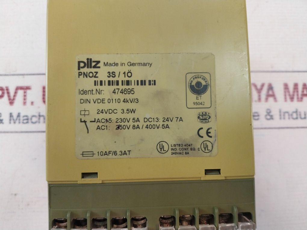 Pilz 474695 Safety Relay 24Vdc 3.5W