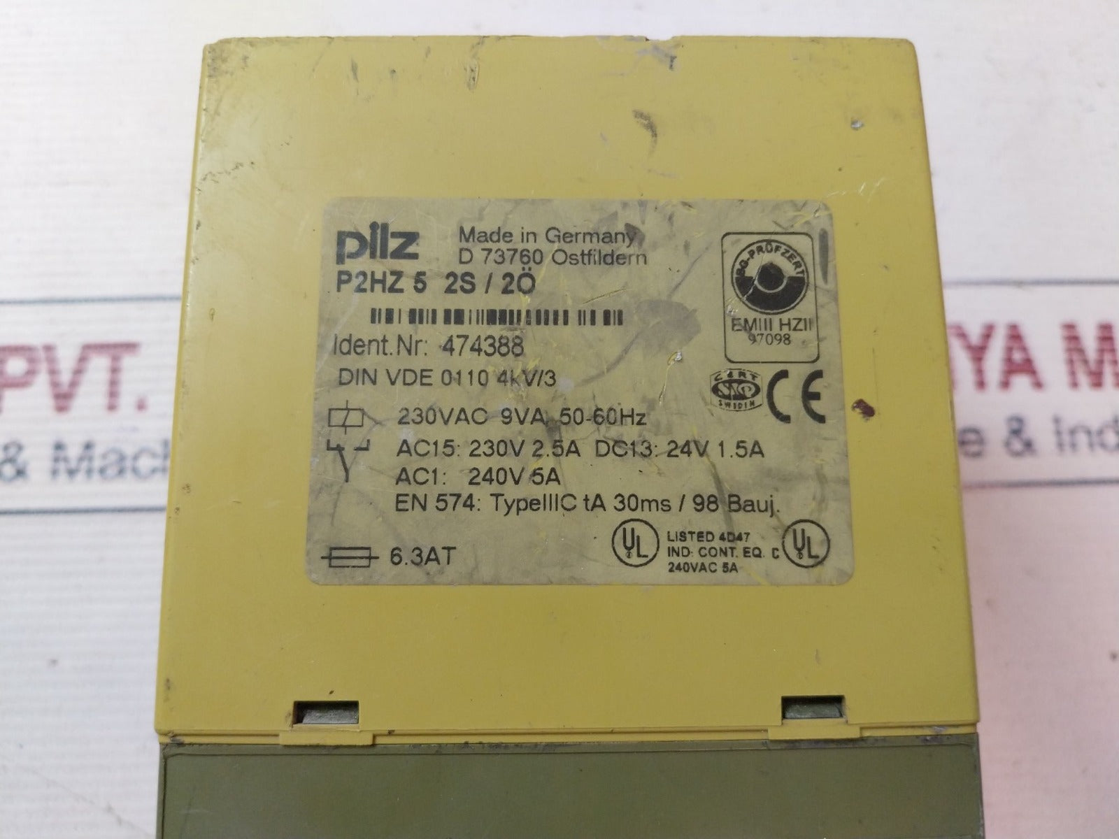 Pilz P2Hz 5 2S/2O Safety Relay 240V 5A
