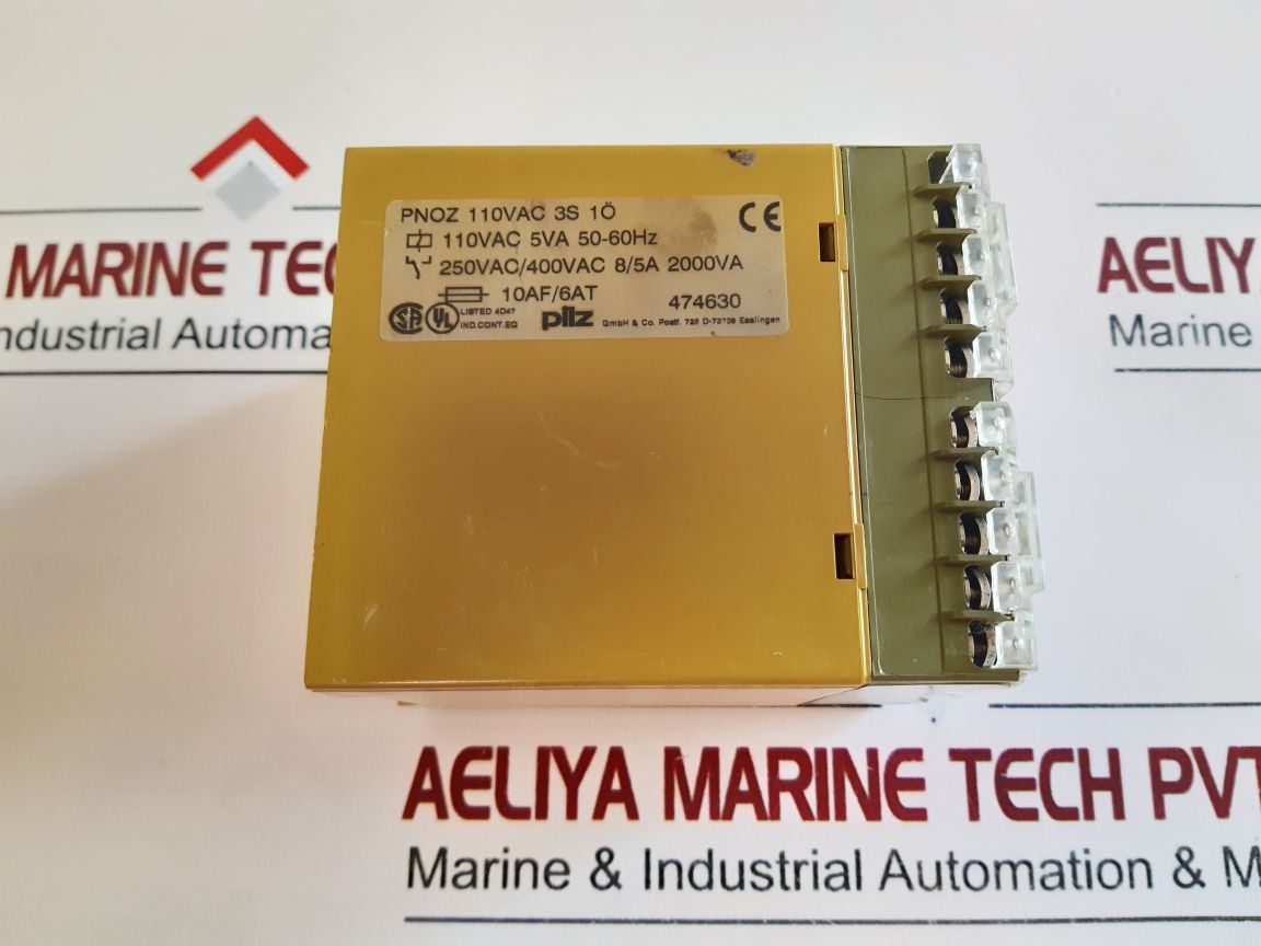 Pilz Pnoz 110Vac 3S 1O Safety Relay