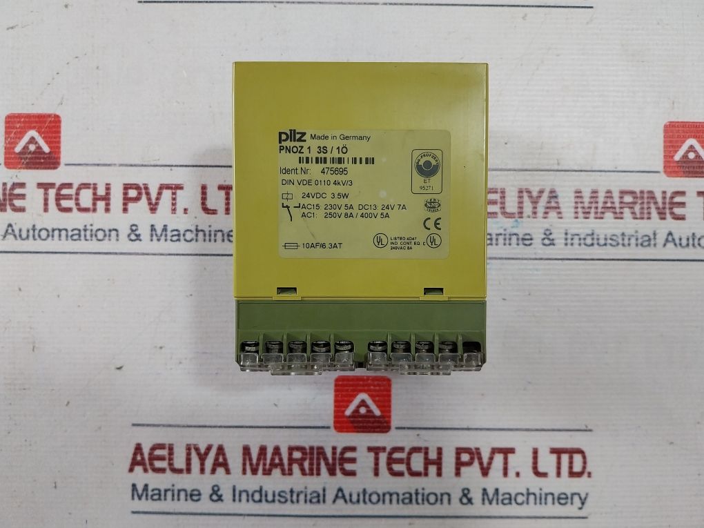 Pilz Pnoz 1 Safety Relay 240Vac 8A
