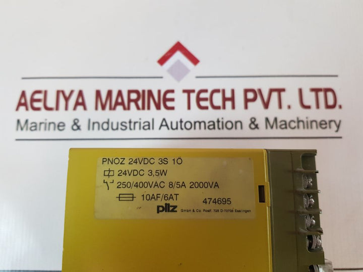 Pilz Pnoz 24Vdc 3S 1Ö Safety Relay 474695
