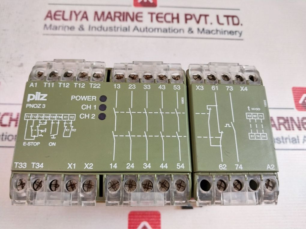 Pilz Pnoz 3 24Vdc 5S 1Ӧ 1W Safety Relay