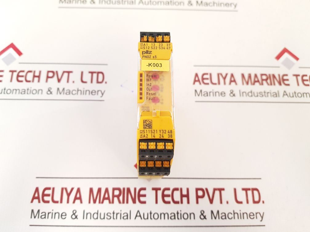 Pilz Pnoz S5 C 24Vdc 2NO 2NOt Relay Module
