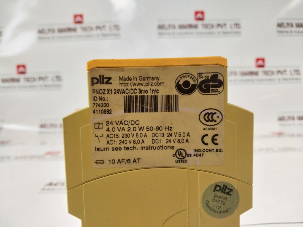 Pilz Pnoz X1 24Vac/Dc 3N/O 1N/C Safety Relay Pnoz X1