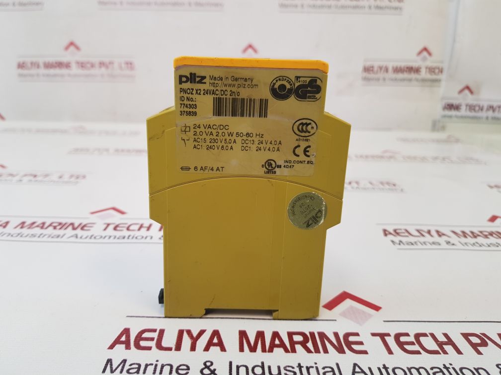 Pilz Pnoz X2 24VacDc 2NO Safety Relay 774303
