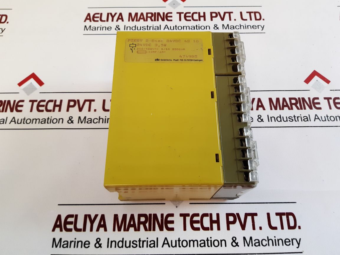 Pilz Pze5V 2-8Sec 24Vdc 4S 1O Safety Relay 24Vdc 3.5W