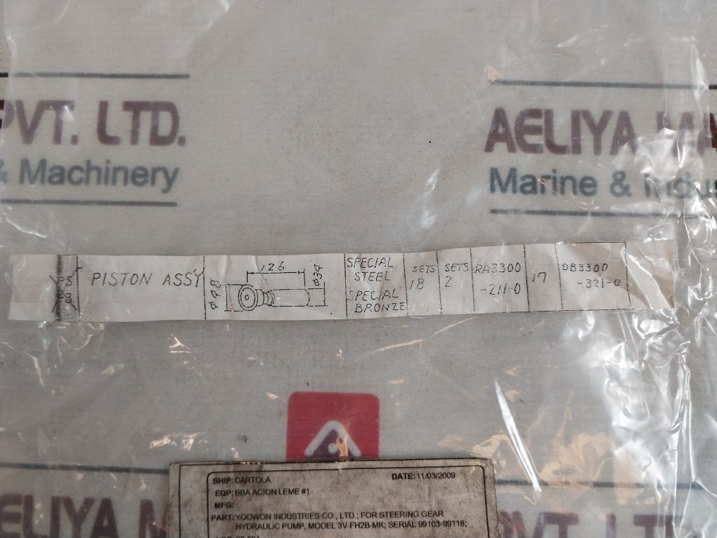 Yoowon Industries Ra3300-211-0 Piston Assy 3V-fh2B-mk