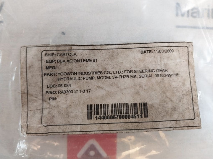 Yoowon Industries Ra3300-211-0 Piston Assy 3V-fh2B-mk