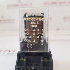 Pla Mpc-3C-110D-5A-l Plugging Relay With Base