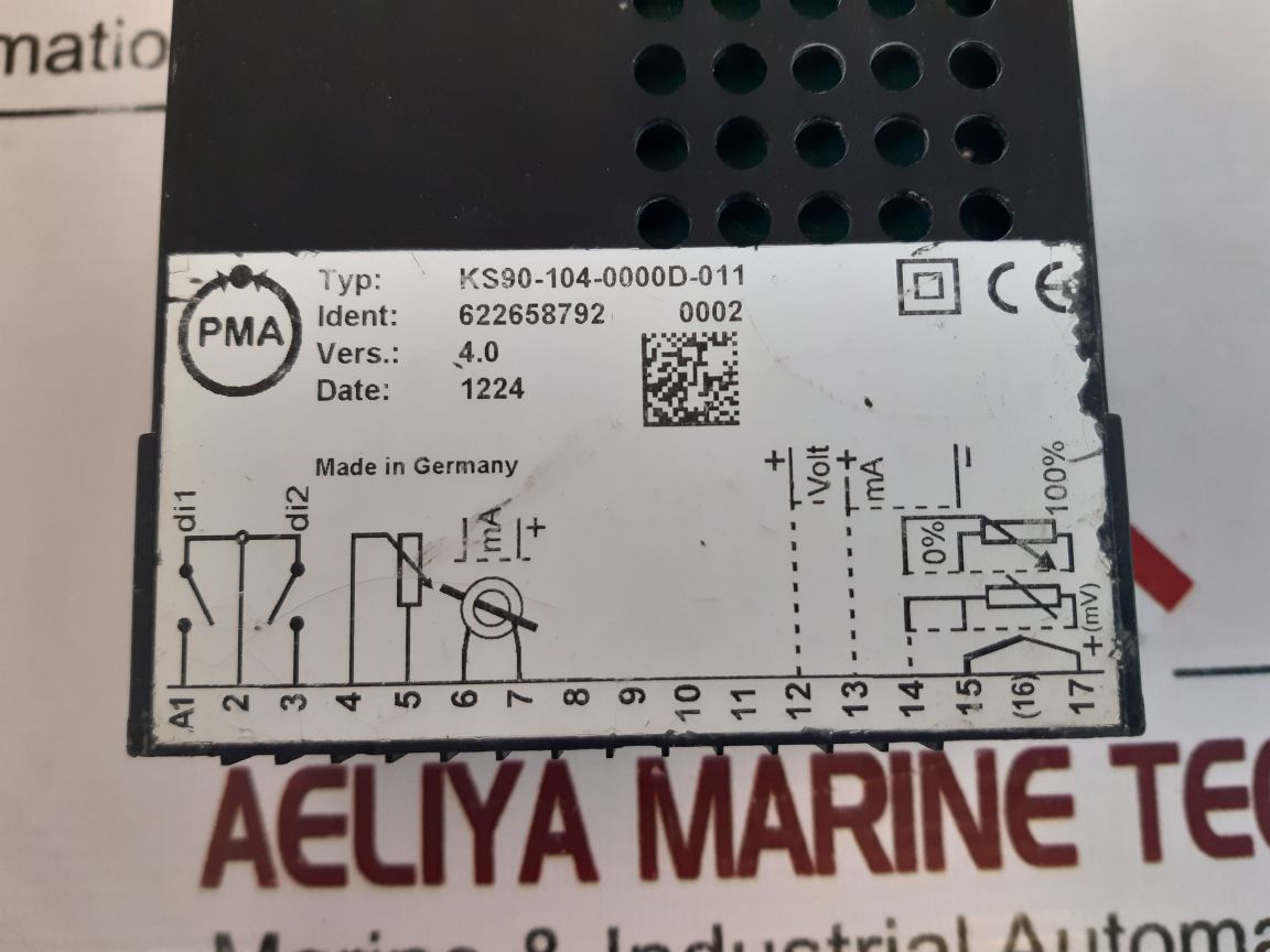 Pma Ks 90-1 Advanced Temperature Controller Ks90-104-0000D-011 Vers: 4.0