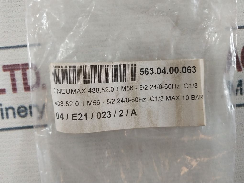 Pneumax 488.52.0.1.M56 Single Solenoid Valve 24V Ac/9Va