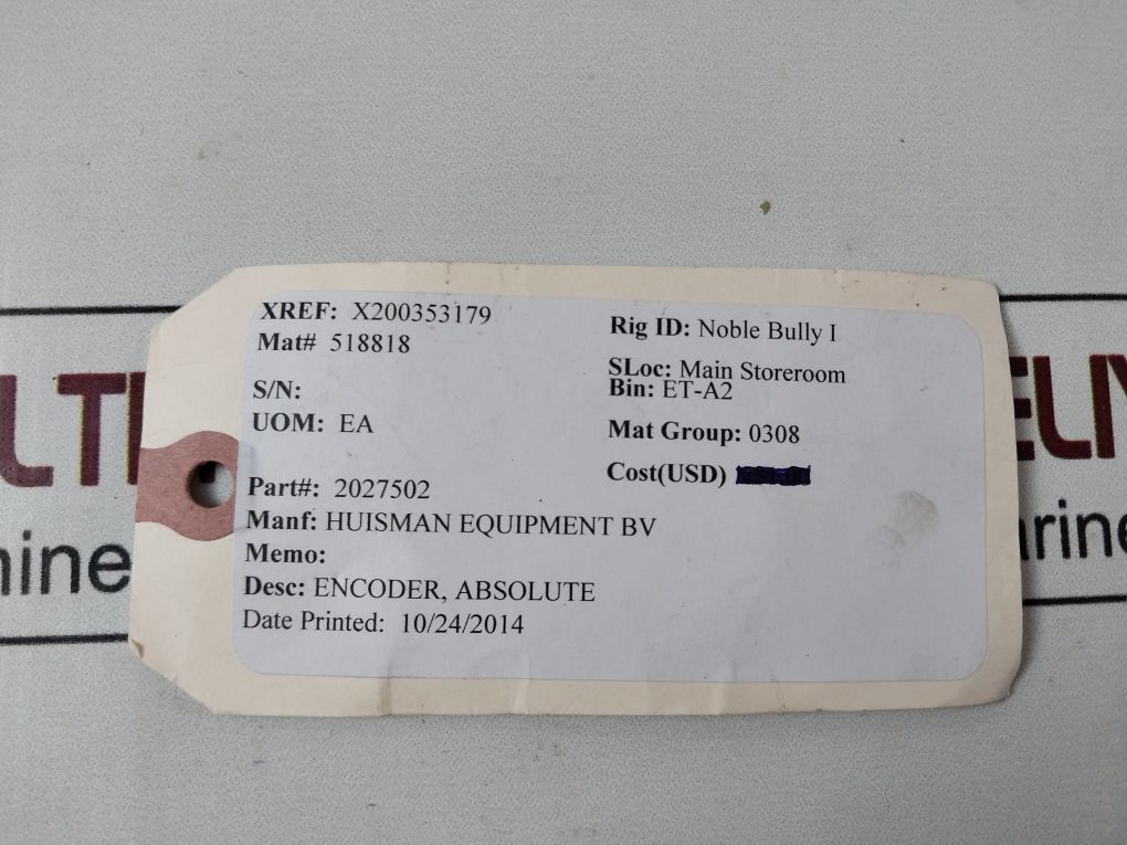 Posital Ocd-sl00G-0012-c10V-caw Absolute Rotary Encoder 2027502