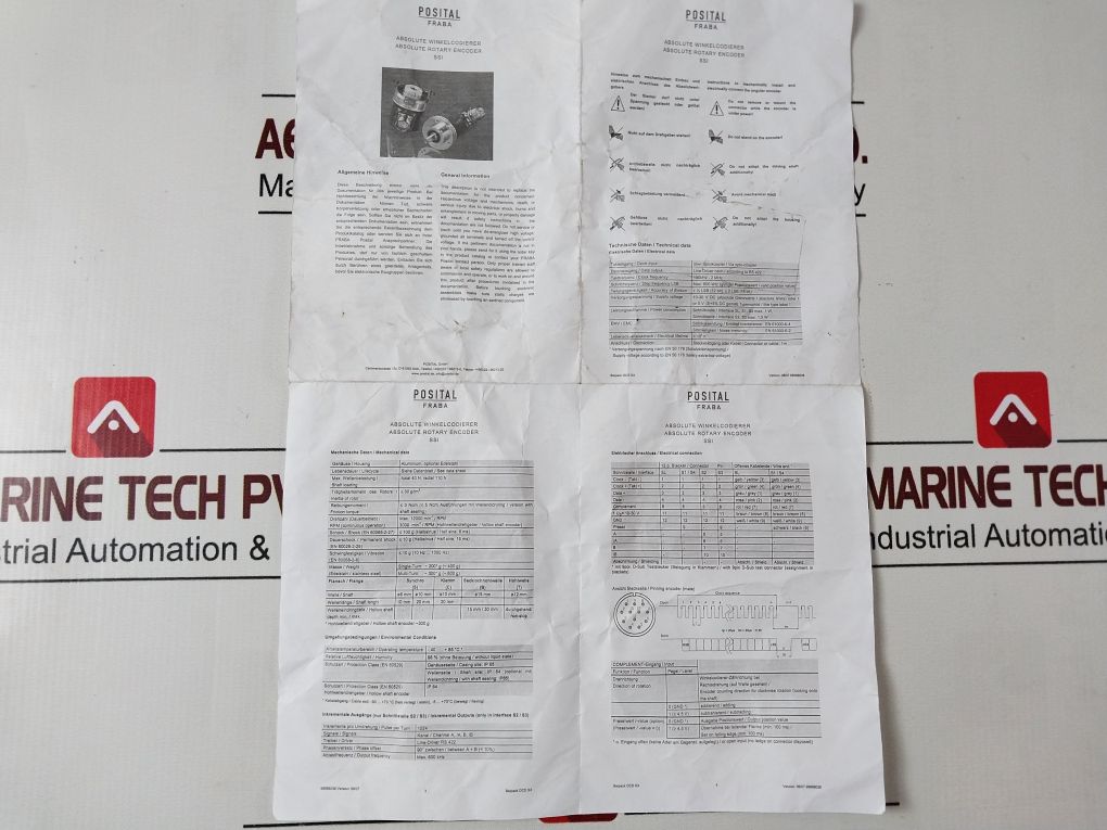 Posital Ocd-sl00G-0012-c10V-caw Absolute Rotary Encoder 2027502