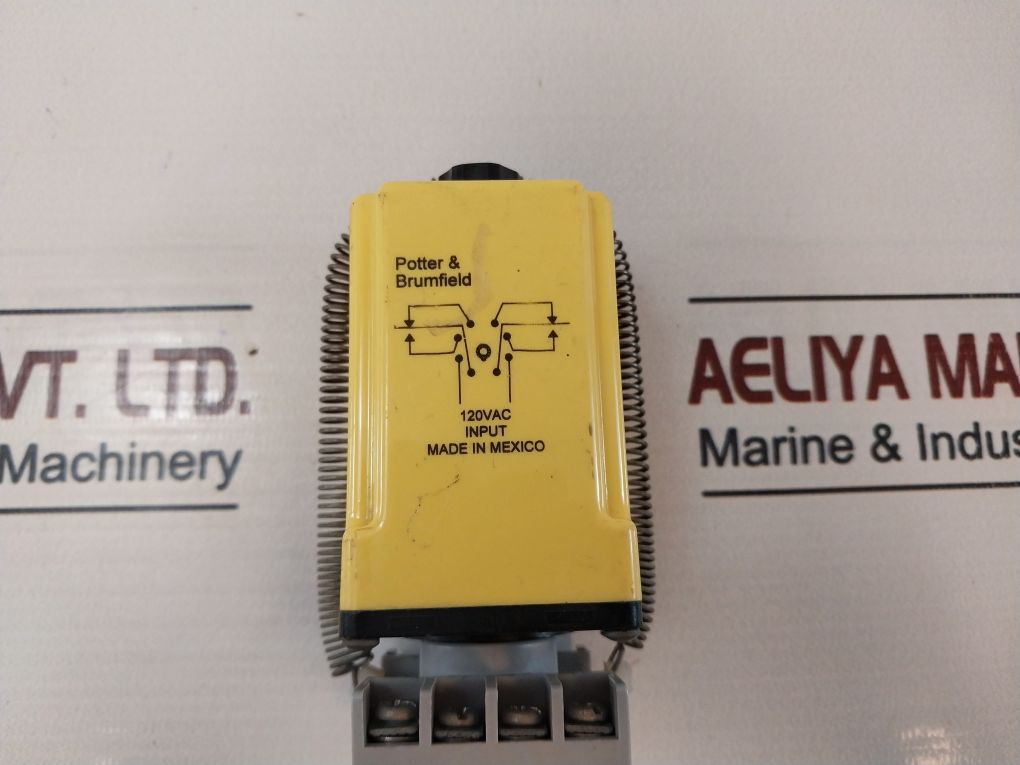 Potter & Brumfield Csj-38-70010 Adjustable Ac Voltage Sensor Relay With Base